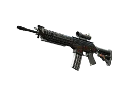 ZywOo's StatTrak™ SG 553 | Heavy Metal (Battle-Scarred) CS2 skin
